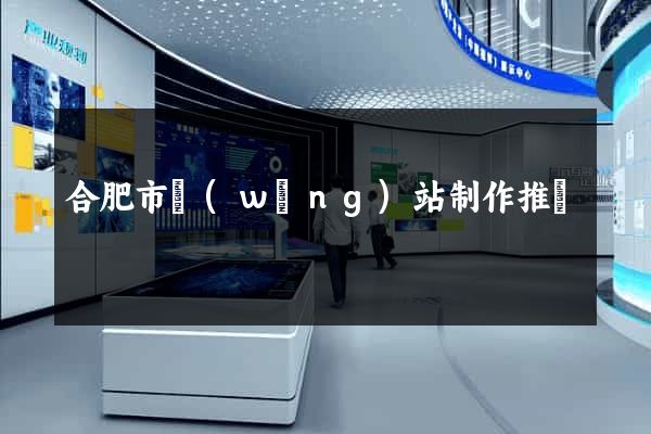 合肥市網(wǎng)站制作推廣