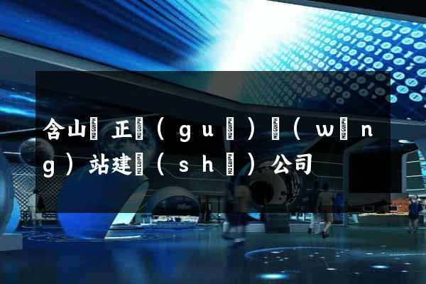 含山縣正規(guī)網(wǎng)站建設(shè)公司