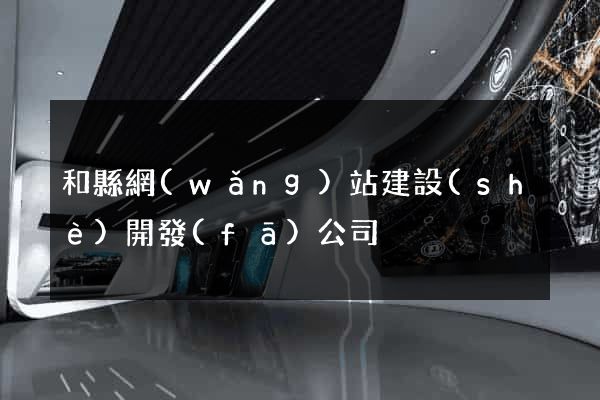 和縣網(wǎng)站建設(shè)開發(fā)公司