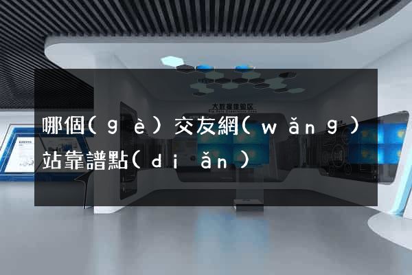 哪個(gè)交友網(wǎng)站靠譜點(diǎn)