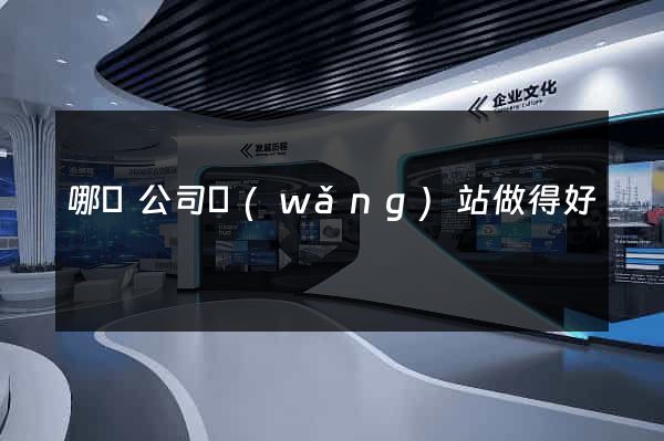 哪個公司網(wǎng)站做得好