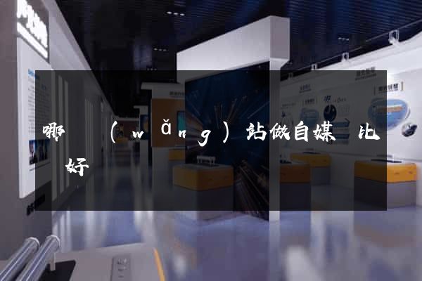 哪個網(wǎng)站做自媒體比較好