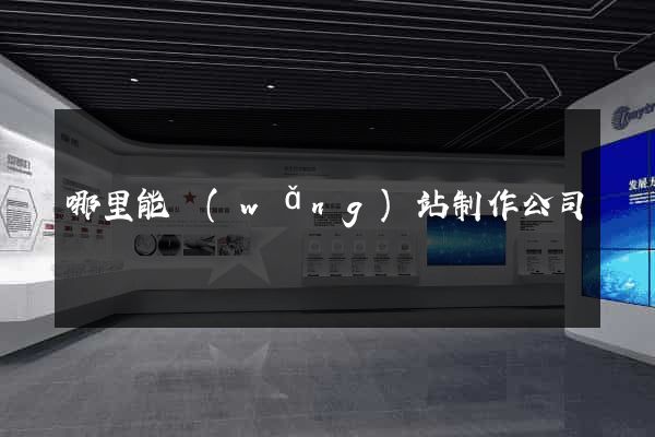哪里能網(wǎng)站制作公司
