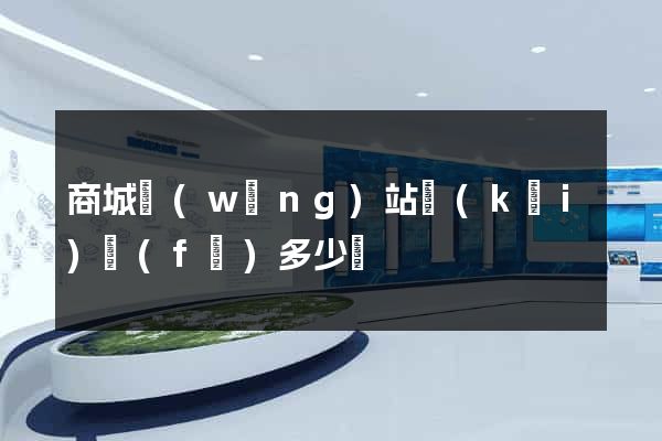 商城網(wǎng)站開(kāi)發(fā)多少錢