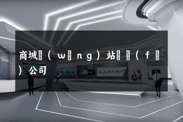 商城網(wǎng)站開發(fā)公司