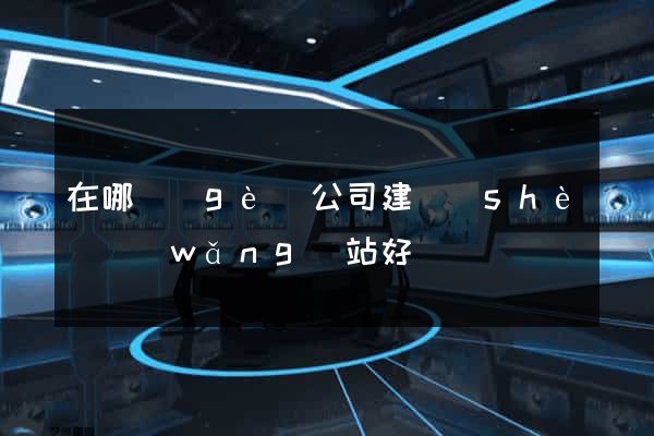 在哪個(gè)公司建設(shè)網(wǎng)站好