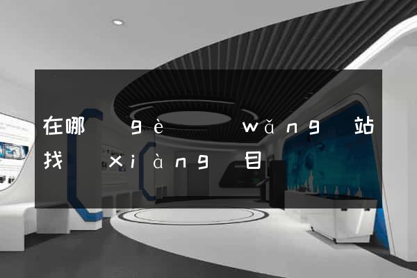 在哪個(gè)網(wǎng)站找項(xiàng)目
