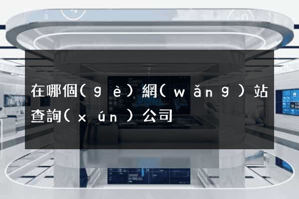 在哪個(gè)網(wǎng)站查詢(xún)公司