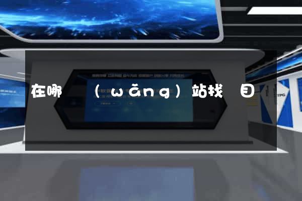 在哪個網(wǎng)站找項目