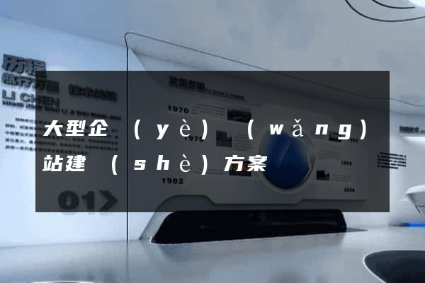 大型企業(yè)網(wǎng)站建設(shè)方案