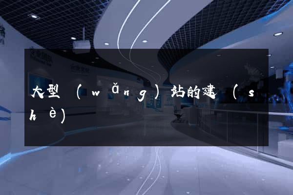 大型網(wǎng)站的建設(shè)