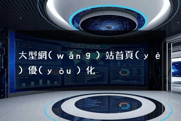大型網(wǎng)站首頁(yè)優(yōu)化