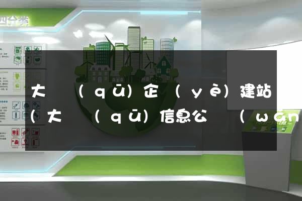 大觀區(qū)企業(yè)建站(大觀區(qū)信息公開網(wǎng))