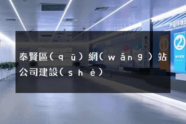 奉賢區(qū)網(wǎng)站公司建設(shè)