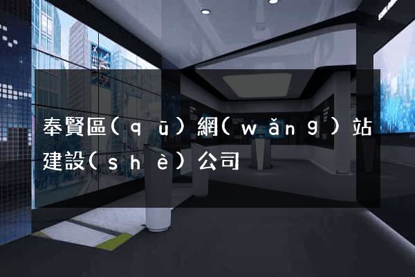 奉賢區(qū)網(wǎng)站建設(shè)公司