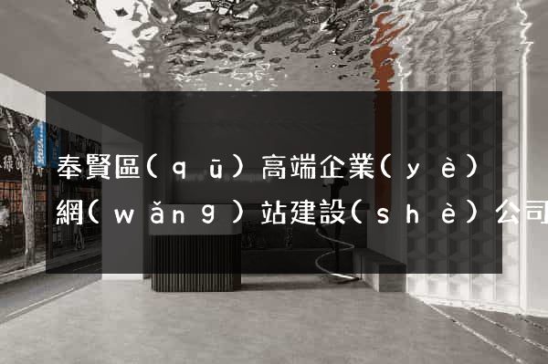奉賢區(qū)高端企業(yè)網(wǎng)站建設(shè)公司