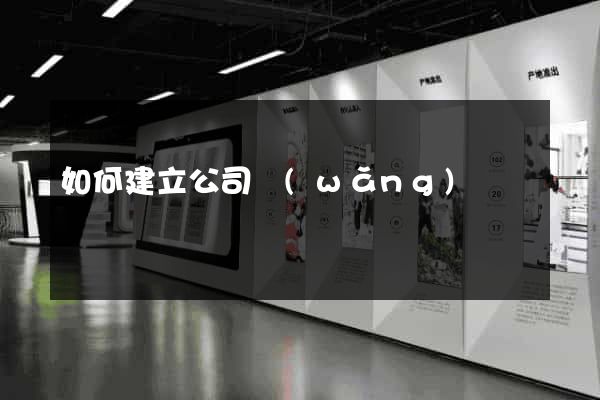 如何建立公司網(wǎng)頁