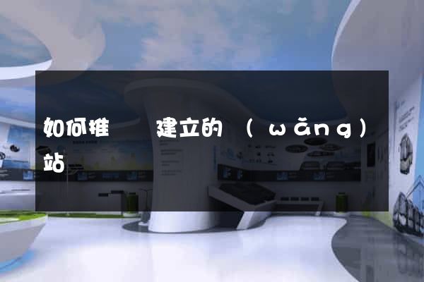 如何推廣剛建立的網(wǎng)站