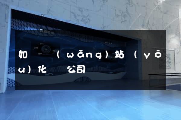 如東縣網(wǎng)站優(yōu)化設計公司