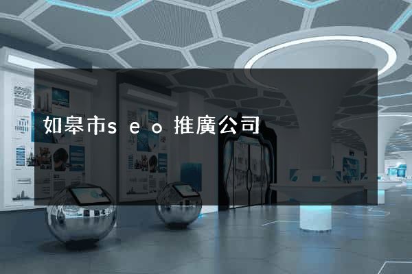 如皋市seo推廣公司
