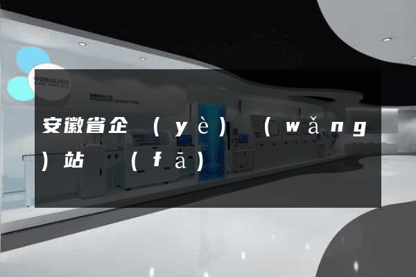 安徽省企業(yè)網(wǎng)站開發(fā)