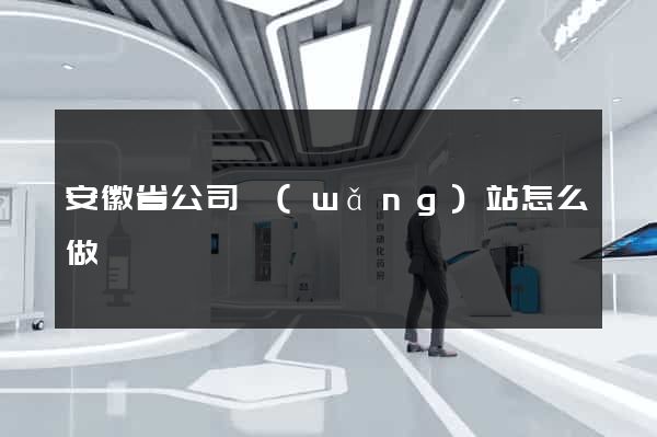 安徽省公司網(wǎng)站怎么做
