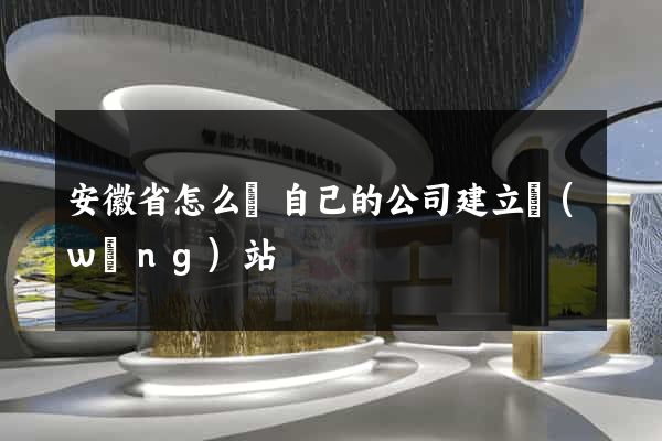安徽省怎么給自己的公司建立網(wǎng)站
