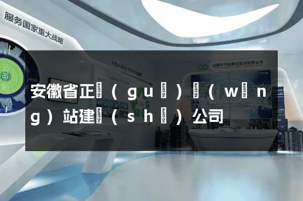 安徽省正規(guī)網(wǎng)站建設(shè)公司