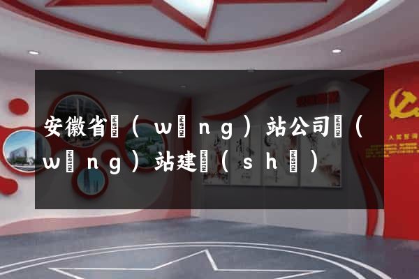 安徽省網(wǎng)站公司網(wǎng)站建設(shè)