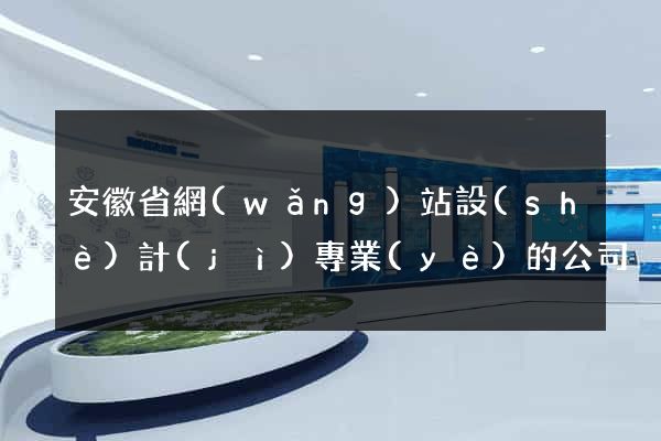 安徽省網(wǎng)站設(shè)計(jì)專業(yè)的公司