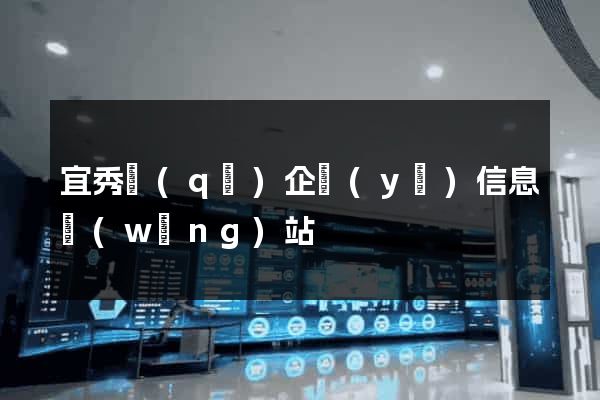 宜秀區(qū)企業(yè)信息網(wǎng)站