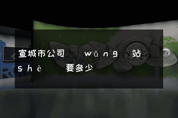 宣城市公司網(wǎng)站設(shè)計要多少錢