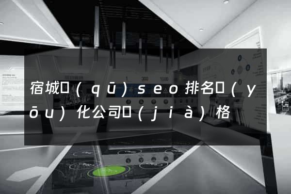 宿城區(qū)seo排名優(yōu)化公司價(jià)格