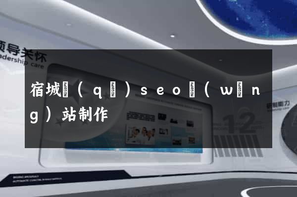 宿城區(qū)seo網(wǎng)站制作