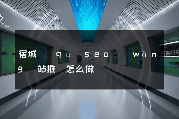 宿城區(qū)seo網(wǎng)站推廣怎么做