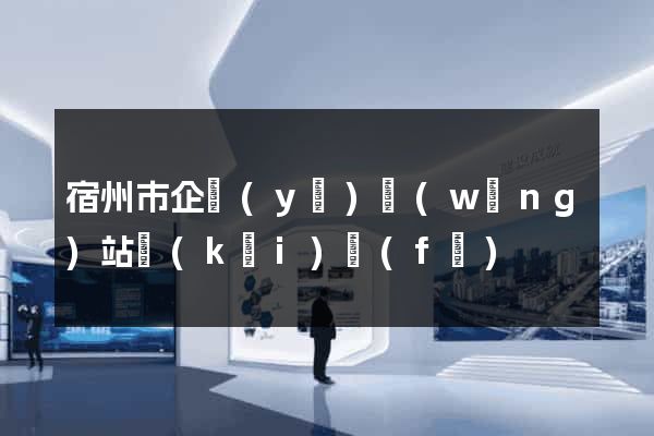 宿州市企業(yè)網(wǎng)站開(kāi)發(fā)