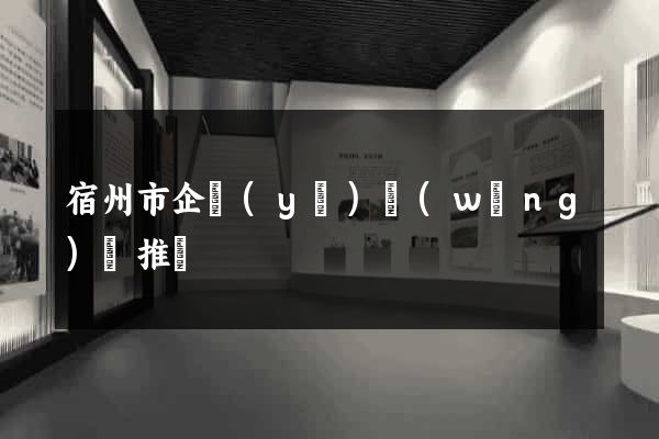 宿州市企業(yè)網(wǎng)絡推廣