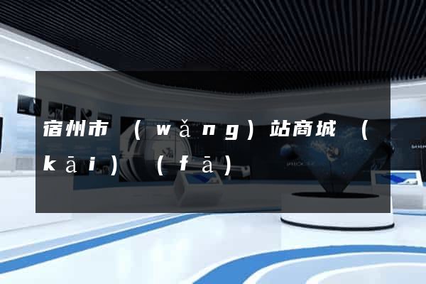 宿州市網(wǎng)站商城開(kāi)發(fā)