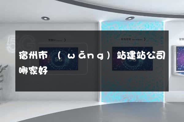 宿州市網(wǎng)站建站公司哪家好