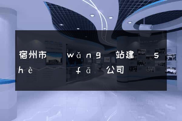 宿州市網(wǎng)站建設(shè)開發(fā)公司