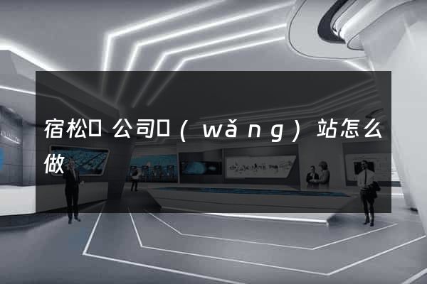 宿松縣公司網(wǎng)站怎么做
