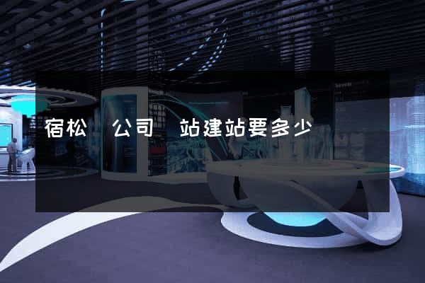 宿松縣公司網站建站要多少錢