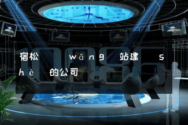 宿松縣網(wǎng)站建設(shè)的公司