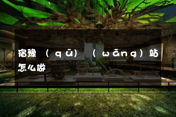 宿豫區(qū)網(wǎng)站怎么做