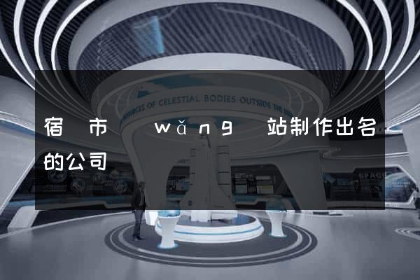 宿遷市網(wǎng)站制作出名的公司