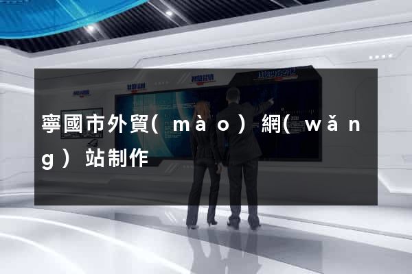 寧國市外貿(mào)網(wǎng)站制作