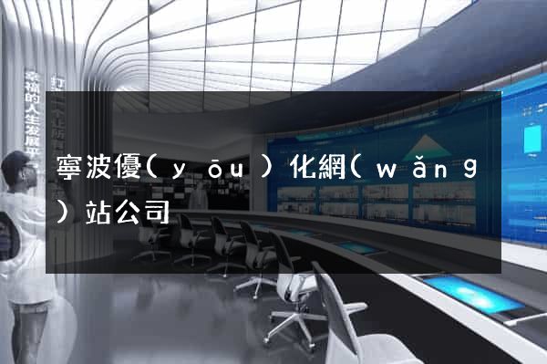 寧波優(yōu)化網(wǎng)站公司