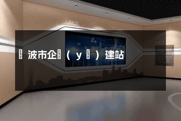 寧波市企業(yè)建站