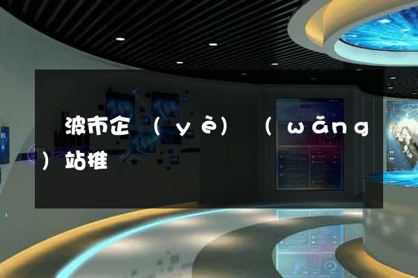 寧波市企業(yè)網(wǎng)站推廣