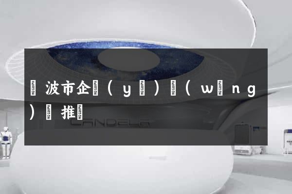 寧波市企業(yè)網(wǎng)絡推廣